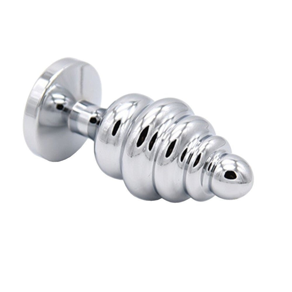 Corkscrew Jeweled Stainless Steel Plug - lovemesex