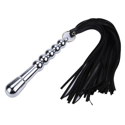 Double Ended Body Tickler Ball Chain Whip with Anal Beads - lovemesexSpankers and Ticklers