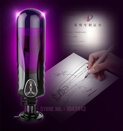 EASY.LOVE L Men's New Powerful Telescopic Masturbator - lovemesexHands Free Masturbators