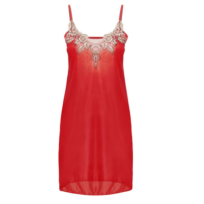 Embroidered Lace Ice Silk Camisole Nightgown 7188 - lovemesexSex Suit Pajamas