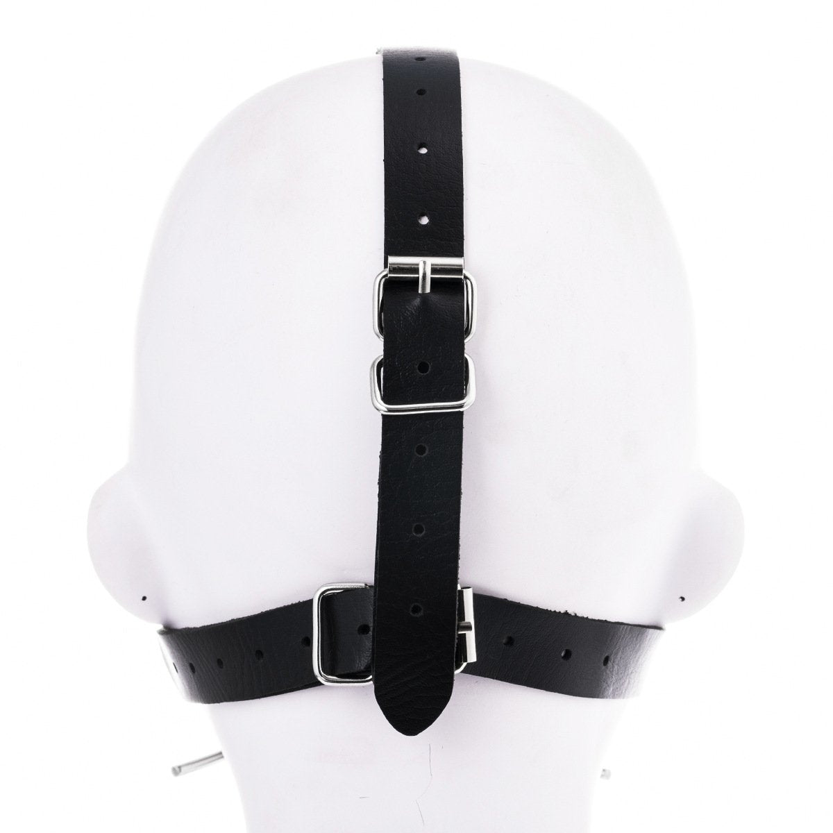 Faux Leather Harness-shaped Metal Flail Hanging Nose Hook Mouth Gag - lovemesexBlindfolds, Masks and Gags