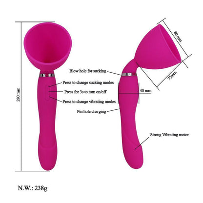 Female Masturbation Breast Sucking Simulation Vibrator - lovemesexNipple and Clit Toys
