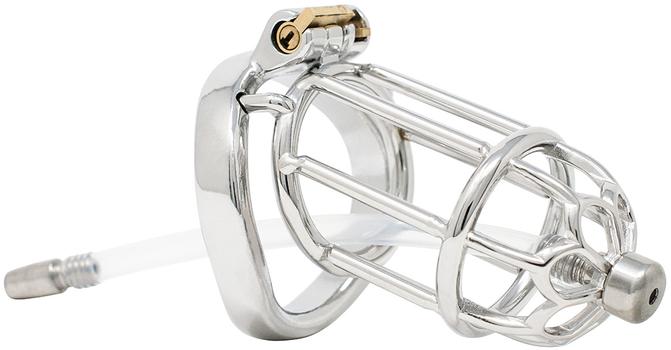 FRRK H106 male chastity device with Urethral Tube - lovemesexChastity Devices