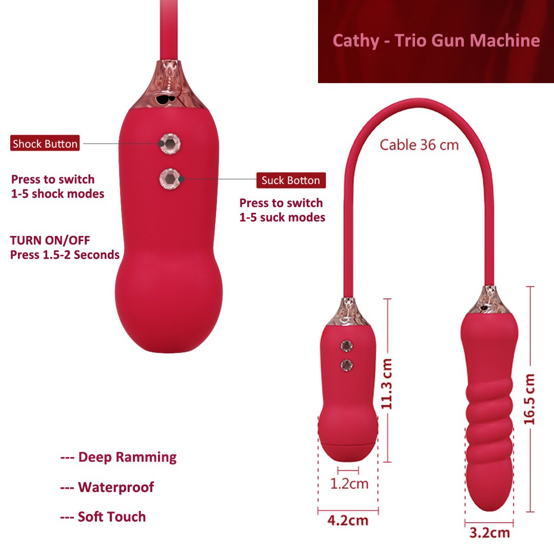 KISTOY Cathy Trio Gun Sex Machine - lovemesex