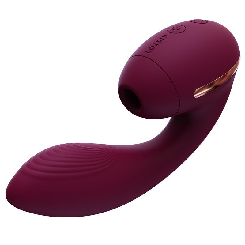 KISTOY TINA MINI SUCKING HEATING INSIDEOUT RECHARGEABLE G-SPOT AND CLITORAL STIMULATOR - lovemesex