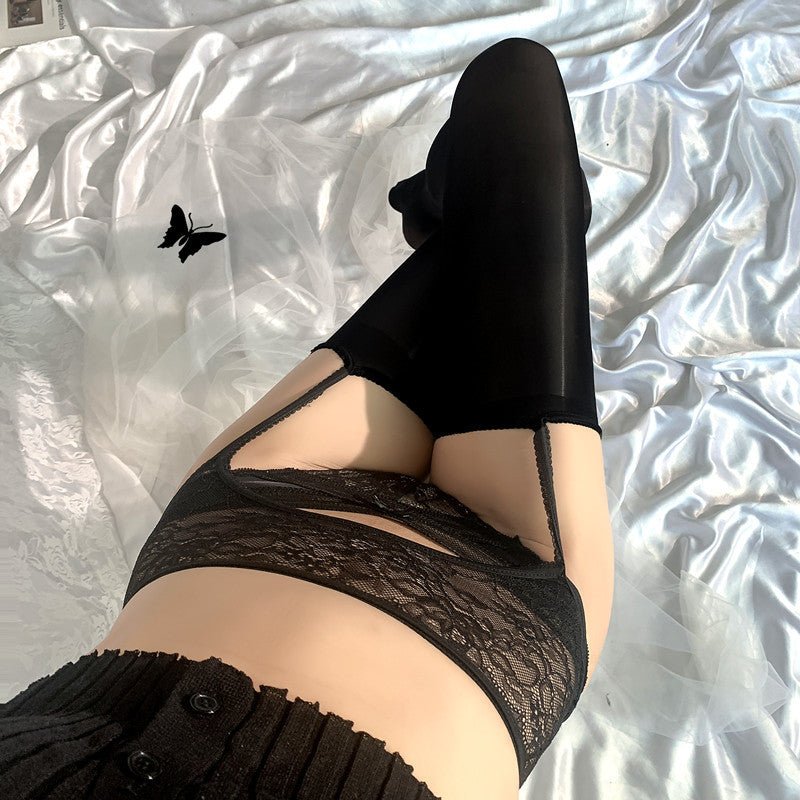 Lace Garter Socks One-piece Non-removal Knee-high Stockings - lovemesexFor Women