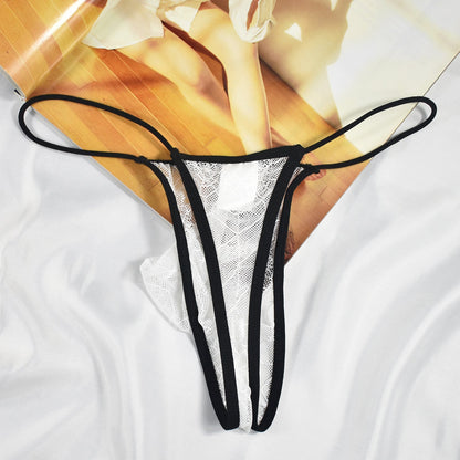 Lace Spider Web Jacquard Thong Sexy Thin Belt High Elastic T-shirt B636 - lovemesexMen's Sex Thong