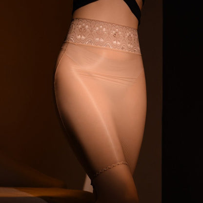 Lace Ultra See-through Tight Oil Short Skirt - lovemesexFor Women