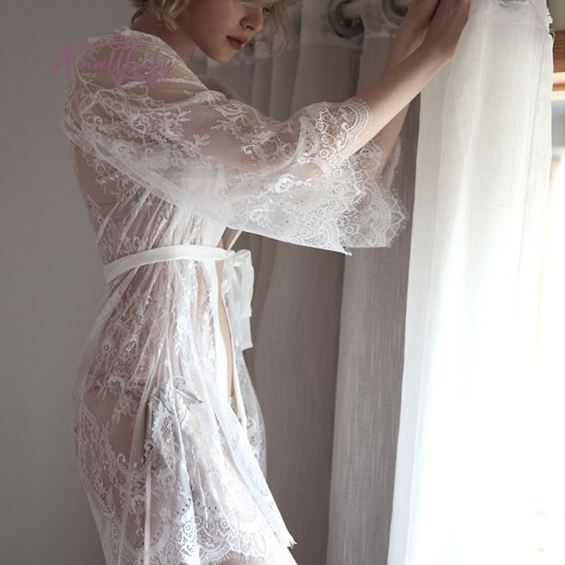 Leilany's Lace Sleepwear Robe - lovemesexsleepwear