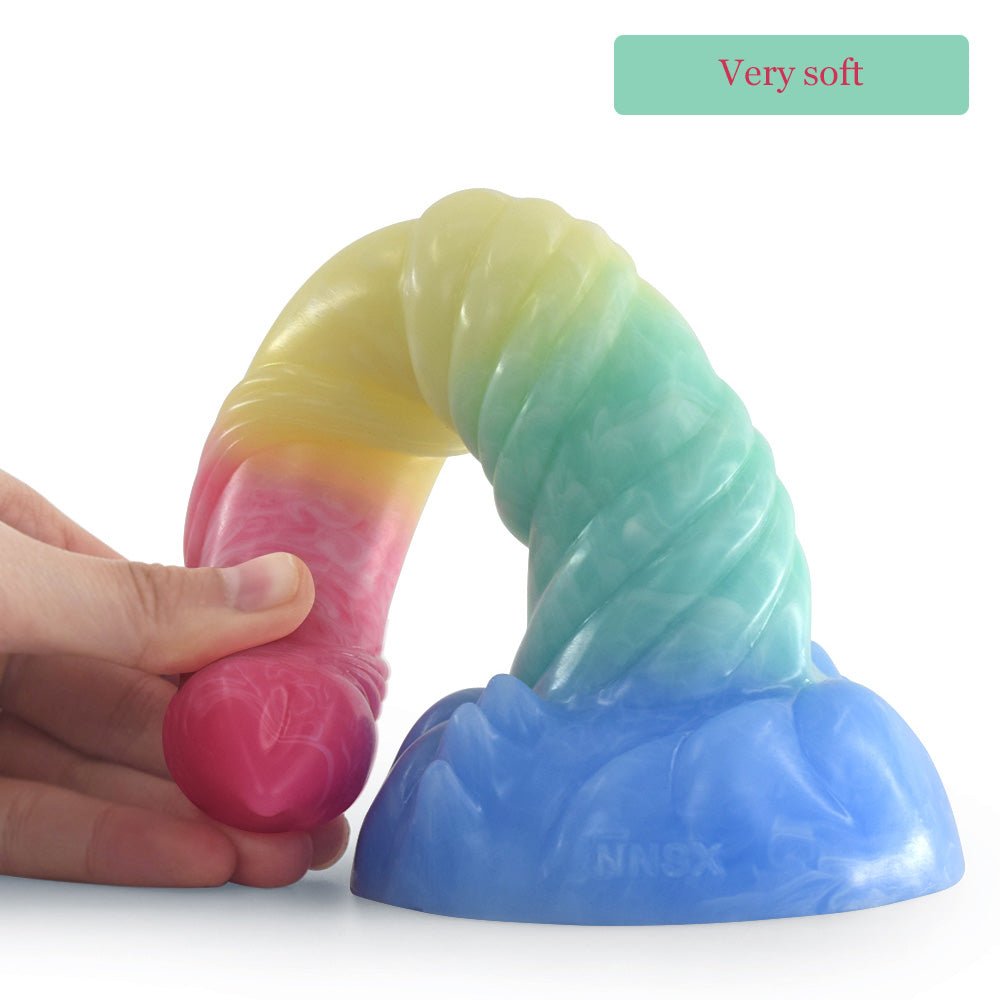 Long Spiral Winding Silicone Dildo with Suction Cup - lovemesexDildos