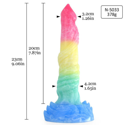 Long Spiral Winding Silicone Dildo with Suction Cup - lovemesexDildos