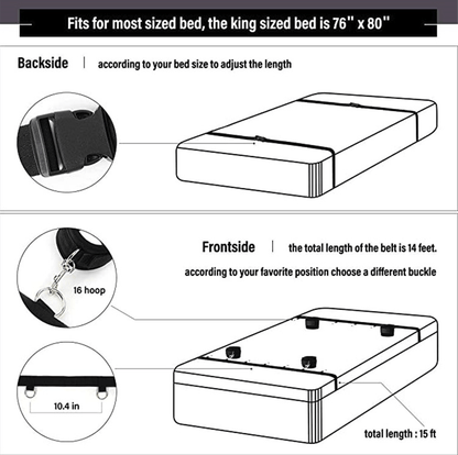 Lovemesex Beginner's Bondage Kit Adjustable Position (4 Piece) - lovemesexBedroom Bondage Kits