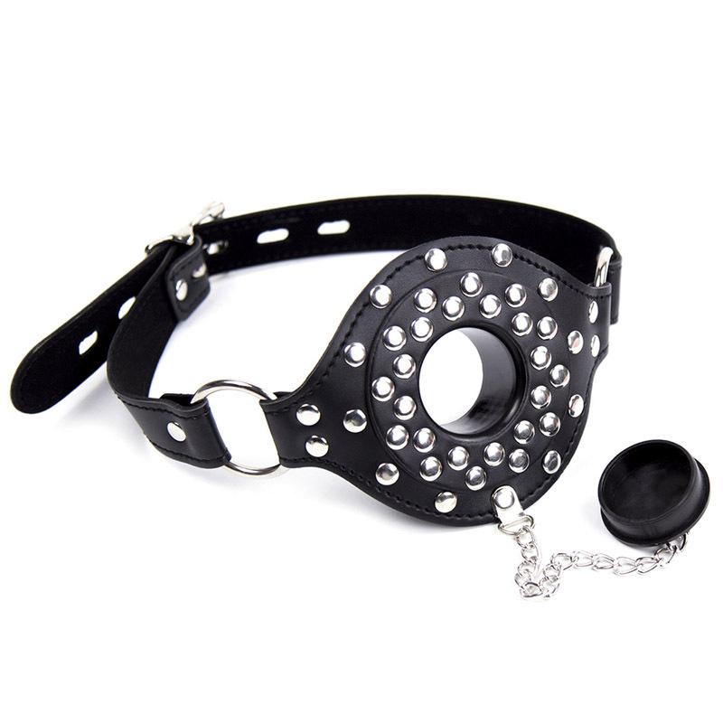 Lovemesex Faux Leather Stopper Gag - lovemesexBlindfolds, Masks and Gags