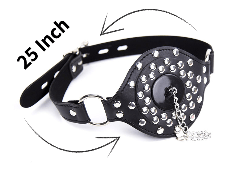 Lovemesex Faux Leather Stopper Gag - lovemesexBlindfolds, Masks and Gags