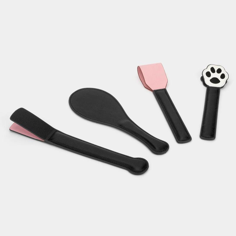 Luxury Kitty Satin and Leather Spanking Paddle Kit - lovemesexSpankers and Ticklers