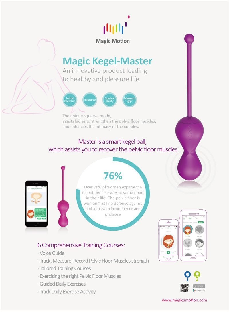 Magic Motion Kegel Master Ball Bluetooth Vibrator APP Remote Control - lovemesexLove Eggs & Jiggle Balls