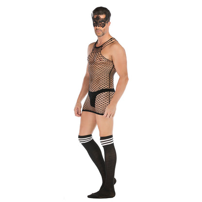Men's Night Stocking Face Mask Wear Set - lovemesexRainbowme Body Stocking