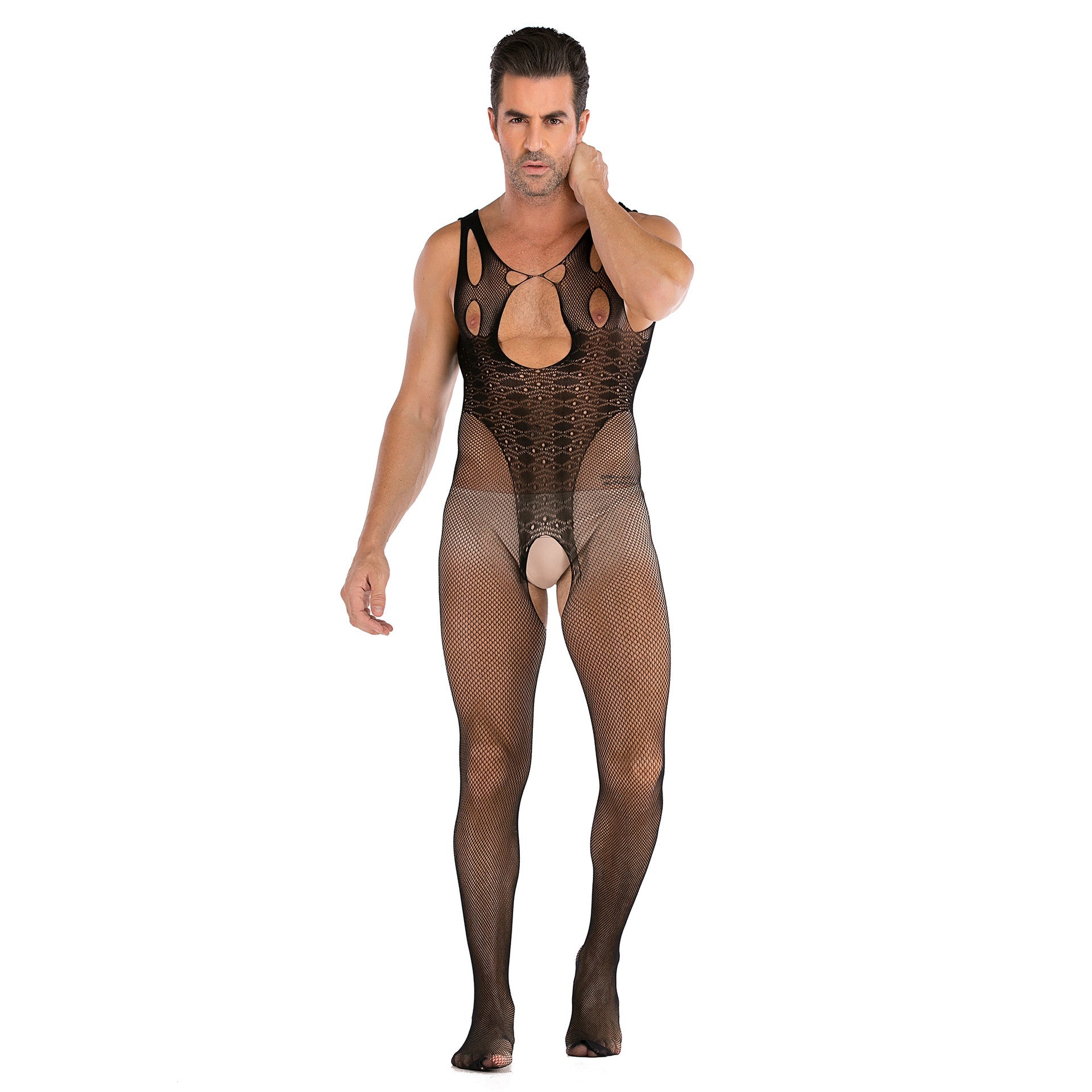 Men's One-piece Net See-through Body Stocking - lovemesexRainbowme Body Stocking