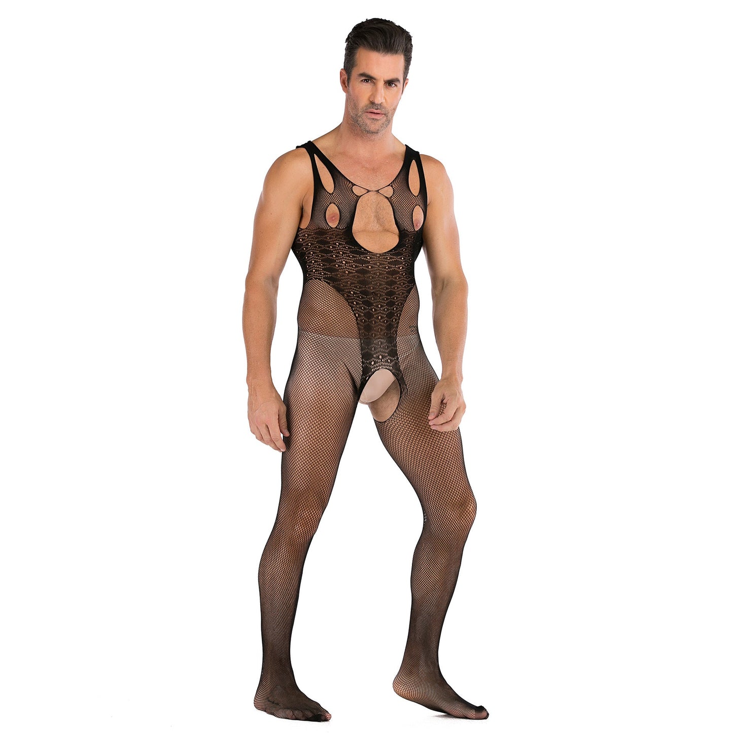 Men's One-piece Net See-through Body Stocking - lovemesexRainbowme Body Stocking