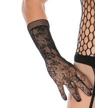 Men's Open Style Tempt High Elastic Jacquard One-piece Net with Lace Glove Set - lovemesexRainbowme Body Stocking