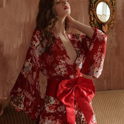 Sally's Floral Sleepwear Kimono