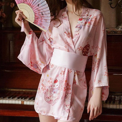 Sally's Floral Sleepwear Kimono